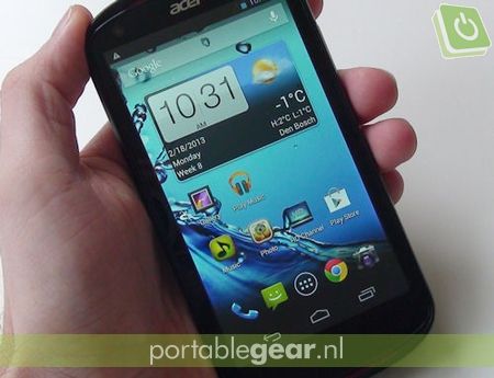 Acer Liquid E1: 4,5-inch touchscreen Acer Liquid E1: 4,5-inch touchscreen
