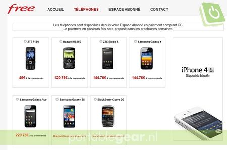 Les t�l�phones Free Mobile