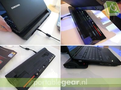 Samsung P580 met docking station