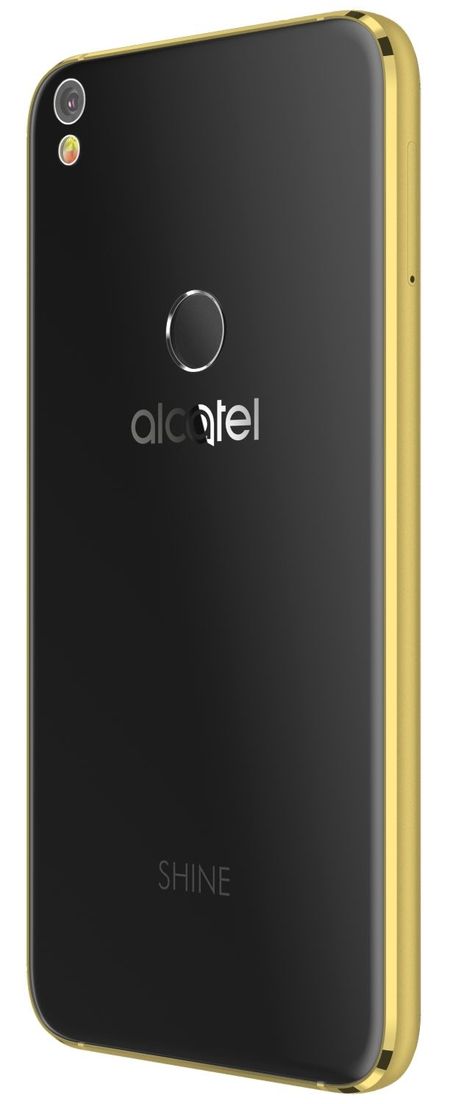 Alcatel SHINE LITE Black & Gold - Achterkant