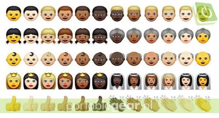 Apple: multiraciale emoticons
