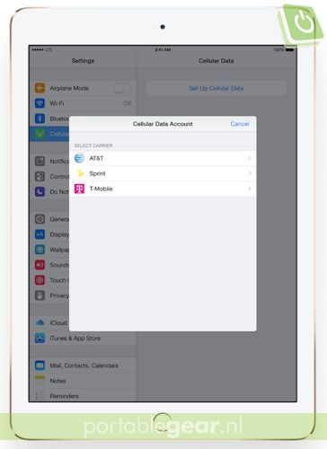 Apple SIM op iPad Air 2
