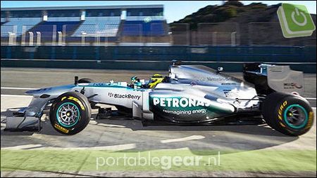 F1 W04 Silver Arrow Mercedes AMG Petronas: BlackBerry als sponsor