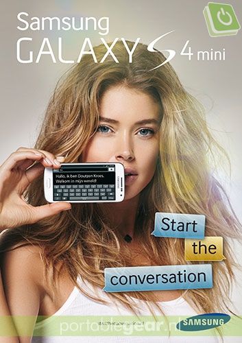 Doutzen Kroes promoot Samsung Galaxy S4 mini

