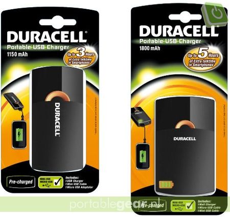 Duracell: Oplaadbare Mobiele Oplader 3 uur of 5 uur
