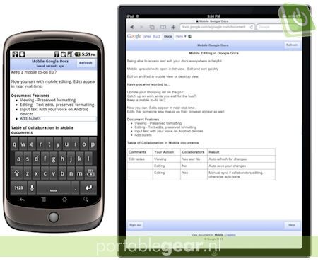 Google Docs document-editor voor Android en iPad
Google Docs document-editor voor Android en iPad