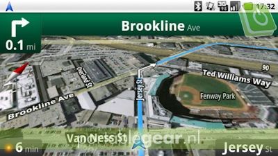 Google Maps Navigation Beta - Satellite View