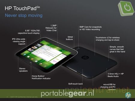 HP TouchPad Go: geannuleerde 7-inch webOS-tablet