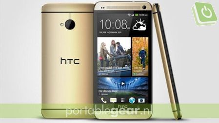 HTC One in champagne-gouden uitvoering
