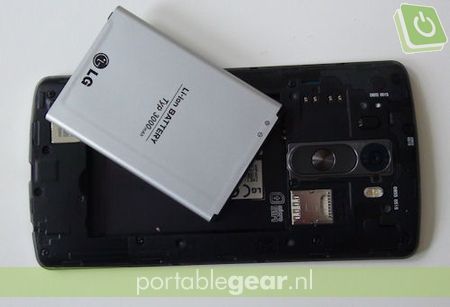 LG G3: uitneembare 3.000 mAh batterij