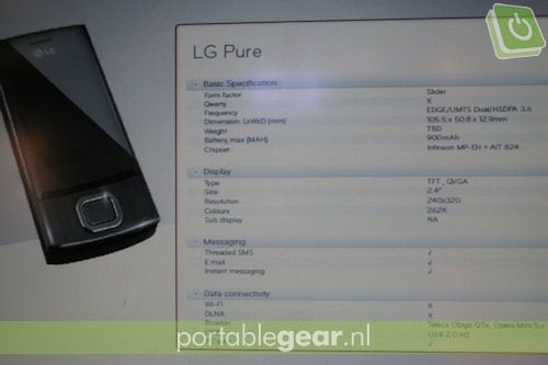 LG Pure Spec Sheet
LG Pure Spec Sheet