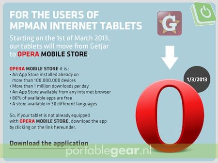 MPman verwisselt GetJar App Store voor Opera Mobile Store

