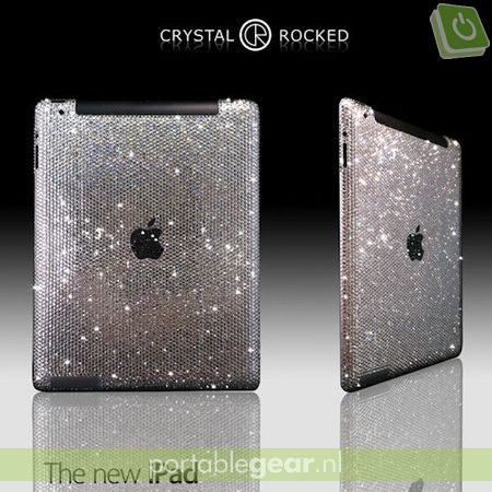 New iPad 3 met witte Swarovski-diamantjes door Crystal Rocked
