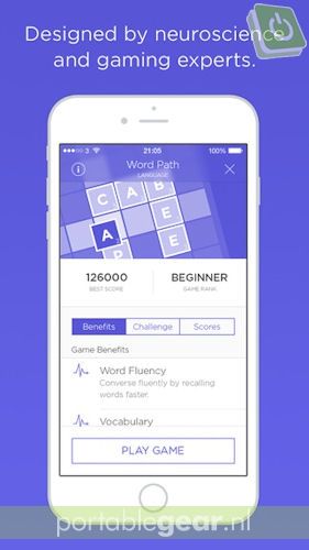 Peak-app voor iOS met Wizard Brain Training-game
