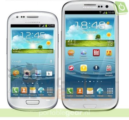 4-inch Samsung Galaxy S3 mini vs. 4,8-inch Galaxy S3 (via MobileGeeks.de)