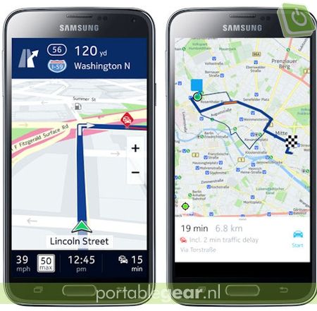 Nokia HERE Maps voor Samsung Galaxy-smartphones
