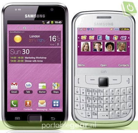 Samsung Galaxy S Plus & Samsung Chat 335 Pink Ribbon-edities