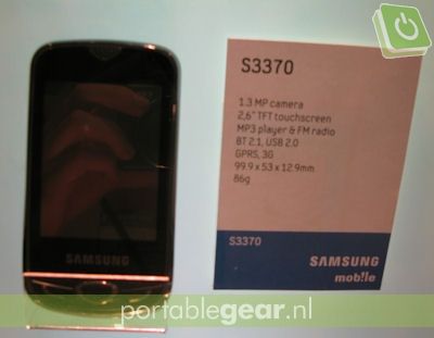 Samsung S3370
Samsung S3370