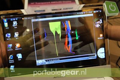 Samsung laptop met transparant display
Samsung laptop met transparant display