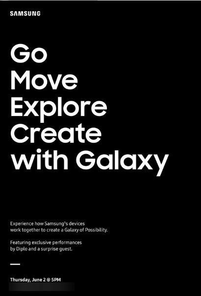 Uitnodiging Samsung event 2 juni
