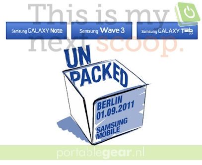 Samsung Galaxy Note, Wave 3 en Galaxy Tab 7.7 (via Thisismynext)
