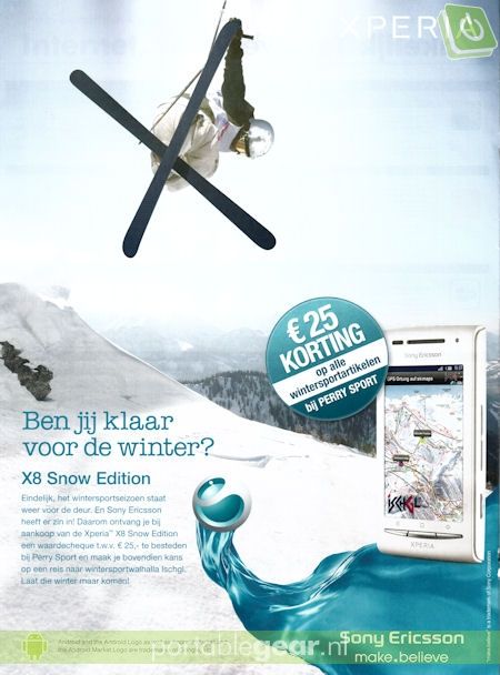 Sony Ericsson XPERIA X8 Snow Edition
Sony Ericsson XPERIA X8 Snow Edition