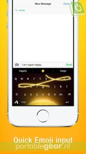 Swype voor iOS 8: automatische suggesties voor emoji