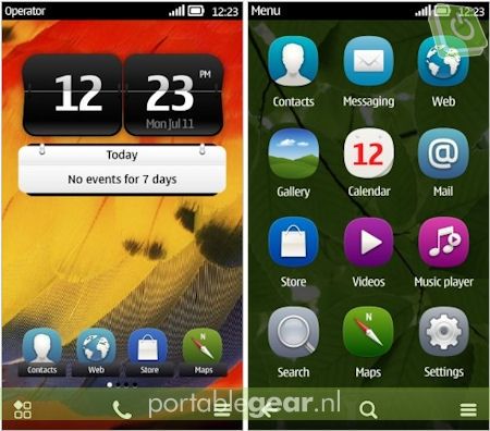 Symbian Belle: resizable live widgets