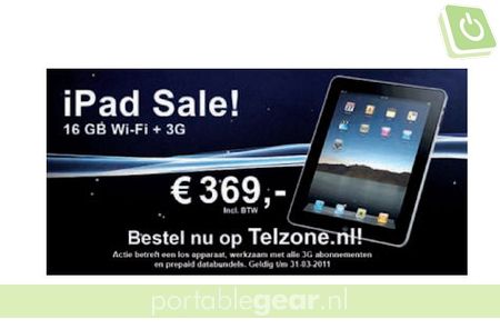 iPad 1 aanbieding via Telzone.nl: oplichting