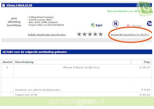 iPhone 4 voor 40 euro bij T for Telecom?
iPhone 4 voor 40 euro bij T for Telecom?