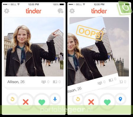 Tinder Plus-app met Rewind-functie
